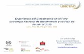 Experiencia del Biocomercio en el Perú: Estrategia Nacional de … · 2016-09-22 · modelo de negocio exitoso de bienes y servicios de la biodiversidad nativa reconocido en el mercado
