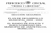 “TIERRA Y LIBERTAD” - Comisión Estatal de Mejora ...periodico.morelos.gob.mx/periodicos/2001/4150_2da_seccion.pdfTambién es un asentamiento humano mexica, como lo dicen documentos