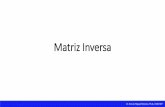 Matriz Inversa - Tec · Matriz Inversa • Para toda matriz cuadrada 𝑨𝑨cuyo determinante es diferente de cero, existe una matriz llamada inversa de A, denotada por 𝑨𝑨−𝟏𝟏tal
