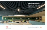 HeartFelt® Sistema de techo y pared modular de fieltro · acústica y propiedades visuales sin precedentes. Un diseño fascinante para la vista y el oído, con una materia prima