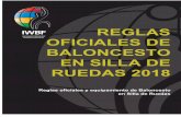 REGLAS OFICIALES DE BALONCESTO EN SILLA DE RUEDAS 2018 · para el entrenador, el entrenador ayudante, los sustitutos, los jugadores excluidos y los miembros de la delegación acompañante.