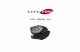 lite-tek.com.mxlite-tek.com.mx/manuales/led-beam-60.docx · Web viewLa cabeza móvil LED BEAM 60 tiene como propósito la decoración iluminando de color las áreas deseadas a gran