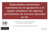 Disparidades territoriales, transferencias de igualación y ...conferencias.cepal.org/politica_fiscal2016/Jueves 17/Pdf/Brosio Jimenez.pdf · según el estándar utilizado, como en
