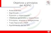 Objetivos y principios del ADPIC · • de modo que favorezcan el bienestar social y económico y el equilibrio de derechos y obligaciones . ADPIC: principios El Artículo 8, titulado