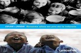1946–2006 Sesenta años en pro de la infanciade la infancia a nivel mundial desde la Segunda Guerra Mundial. Explora la contribución de UNICEF sobre el telón de fondo de los rápidos