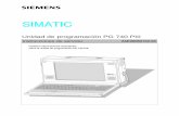Unidad de programación PG 740 PIII - Siemens · PDF file Unidad de programación PG 740 PIII Instrucciones de servicio A5E00063152-03 Ámbito de aplicación La PG 740 PIII es una