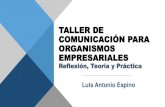 TALLER DE COMUNICACIÓN PARA ORGANISMOS …comunidadilgo.org/back/_lib/file/doc/TallerComunicOOEE(1).pdfTALLER DE COMUNICACIÓN PARA ORGANISMOS EMPRESARIALES Reflexión, Teoría y