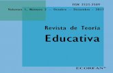Revista de Teoría Educativa - ECORFAN...Revista de Teoría Educativa , Volumen 1, Número 2, de Octubre a Diciembre 2017, es una revista editada trimestralmente por ECORFAN-Perú.
