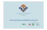 ECO AUDITORIA AMBIENTAL ESCOLAR · 2017-10-30 · PROCEDIMENT PER A REALITZAR UNA ECO AUDITORA ... dir, una avaluació ambiental de l’escola feta pels alumnes d’un centre educatiu