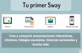 Tu primer Sway - Educarex · Sway, solo tú como propietario puedes hacerlo. Sin embargo, en función de sus opciones de uso compartido, otros autores pueden continuar compartiendo