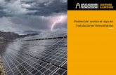 Protección contra el rayo en instalaciones fotovoltaicas · PDF file Protección contra el rayo en instalaciones fotovoltaicas Introducción Aplicaciones Tecnológicas, S.A. dispone