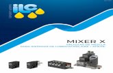 MIXER X - ILC · Los mezcladores MIXER-X prevén una entrada para la línea de aire y una para la línea de aceite, en ambos elementos de cabeza (A). El elemento dosificador tiene