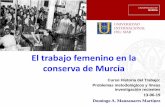 El trabajo femenino en la conserva de Murcia · Cortadores de hojalata Troqueladores Pestañadores Ayudantes de talleres Ayudantes de Confitero Ayudantes de albañil Peones de camión