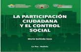 LA PARTICIPACIأ“N CIUDADANA Y EL CONTROL Organismos de Control Social, Juntas Vecinales, organizaciones