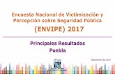 Encuesta Nacional de Victimización y Percepción sobre ... · Víctimas1 por cada cien mil habitantes para la población de 18 años y más en Puebla. Tasa de víctimas 1 La ENVIPE
