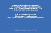 IX Conferencia Iberoamericana de Justicia Constitucional · 2017-04-27 · Sr. Óscar Francisco CHINCHILLA BANEGAS . Magistrado . MARRUECOS . Sr. Mohamed ACHERGUI . Président Conseil