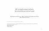 Evaluación Institucional...Estructura organizativa y gestión institucional, Pedagógico- Didáctica, Contexto y relación con la comunidad e Infraestructura y equipamiento. 1 En