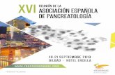 REUNIÓN DE LA ASOCIACIÓN ESPAÑOLA DE PANCREATOLOGÍA · 2019-03-29 · Papel de la radiofrecuencia en las lesiones pancreáticas. Drenaje endoscópico de las colecciones pancreáticas.