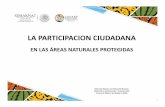LA PARTICIPACION CIUDADANA · I.‐Consejos Consultivos para el Desarrollo Sustentable Facilitan la participación de la ciudadanía en la política ambiental y en el análisis de