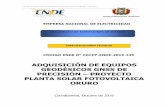 ADQUISICIÓN DE EQUIPOS GEODÉSICOS GNSS DE …adquisiciÓn de equipos geodÉsicos gnss de precisiÓn – proyecto planta solar fotovoltaica oruro estado plurinacional de bolivia Ódigo
