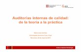 Auditorías internas de calidad: de la teoría a la práctica · informe de la última auditoria, Manual de calidad,…. Institut Català d'Oncologia Fases de la auditoria 1. Reunión