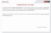 COMUNICADO N° 001-2020...COMUNICADO N 001-2020 Se comunica al personal docente y administrativo de la jurisdicción de la UGEL Tacna, se ha publicado la relación final de beneficiarios