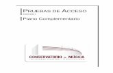 Piano Complementariocpmhalffter.centros.educa.jcyl.es/sitio/...Pruebas_de_acceso_2020-21.pdf · La parte del Ejercicio a) de Piano complementario consistirá en: 1.- Interpretación,
