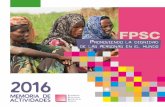 MEMORIA DE ACTIVIDADES FPSC 2016 · • Asociación para la erradicación de la pobreza (APEP). Bolivia • Food for the Poor. Haití ... De otra, la Fundación Real Madrid trata