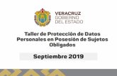 Taller de Protección de Datos Personales en Posesión de ...spc.veracruz.gob.mx/wp-content/uploads/sites/8/2017/12/Material-1.pdf · Ley General de Protección de Datos Personales