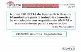 Norma ISO 22716 de Buenas Prácticas de Manufactura para la ... · LOS TITULOS AUDITABLES PARA UNA PRETENDIDA CERTIFICACION SON DEL 3 AL 17 . ASPECTOS CLAVES DE ISO 22716:2007 3 -