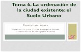 Tema 6. La ordenación de la ciudad existente: el Suelo Urbano · 2019-05-23 · EL SUELO URBANO Desde el punto de vista jurídico, la ciudad existente es la que el PGOU delimita