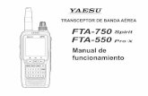 FTA-750 FTA-550y además ofrecen características de navegación VOR e ILS en la banda “NAV” (108 - 117,975 MHz). El FTA-750/FTA-550 cuenta con un pantalla LCD de matriz de puntos