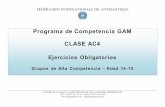 Programa de Competencia GAM CLASE AC4 - CONSUGIconsugi.com/wp-content/uploads/AC4-ACTUALIZADO-2018.pdf · una momentánea Parada de Manos, Roll en straddle al frente (Roll Endo) a