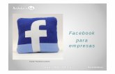 Facebook para empresas · Solo es posible cambiar el nombre de una página si le gusta a menos de 200 usuarios. Si es el caso de tu página, sigue estos pasos para cambiar su nombre: