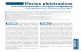 Efectos pleiotrópicos - REVSINDROME.COM · ción y apoptosis de la CBP12. A su vez, la glucotoxicidad y lipotoxicidad afecta la regula-ción de la secreción del glucagón por parte