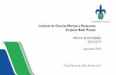 Instituto de Ciencias Marinas y Pesquerías Dr. Javier ... · “Lis de Veracruz: Arte, Ciencia, Luz” Informe de Actividades 2018-2019 septiembre 2019 Instituto de Ciencias Marinas