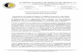 Academia Nacional de Medicina de México Acta de la Sesión 30 … · 2019-12-10 · Academia Nacional de Medicina de México Acta de la Sesión 30 de octubre de 2019 Presentación