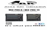 MIX PRO 08 · 2016-08-06 · Si conecta un amplificador hi fi con switch de selección de fuente a la entrada CD/ TAPE, puede elegir entre fuentes adicionales (MP3, CD, etc) SALIDA