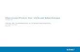 Guía de instalación e implementación · Ejemplo de redes de RecoverPoint for VMs Un diagrama de referencia es una herramienta valiosa para planificar el sistema RecoverPoint for