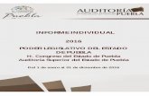 INFORME INDIVIDUAL 2016 - Auditoría Puebla · 7.2 Dictamen de la Auditoría Superior del Estado de Puebla. 8. Unidades Administrativas que intervinieron en la fiscalización. ...