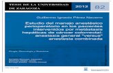 Estudio del manejo anestésico perioperatorio en los ...zaguan.unizar.es/record/10406/files/TESIS-2013-047.pdfGinecología y Obstetricia de la Universidad de Zaragoza, y el Dr. D.