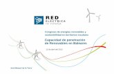 Congreso de energías renovables y sostenibilidad en ... · Requerimientos del sistema eléctrico DEMANDA = GENERACIÓN ... 4,5 MW 23 Especial Eólica 3,2 1 Fotovoltaica 4,5 2 Total