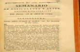 Semanario de Agricultura y Artes dirigido a los Párrocos · 2007-12-28 · 1 SEMANARIO DE AGRICULTURA Y ARTES DIRIGIÐO LOS PÁRROCOS Del Jueves 18 de Abril de 1799. Carta sobre