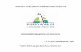 PROGRAMAS MUNICIPALES 2016-2018 - Municipio de Puerto …Durante mucho tiempo Puerto Morelos, Central Vallarta y Leona Vicario recibieron poco apoyo de las administraciones municipales