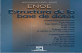ENOE. Estructura de la base de datos - INEGI · ENOE Estructura de la base de datos. de la Encuesta Nacional de Ocupación y Empleo, el cual sirve de apoyo para conocer los nombres