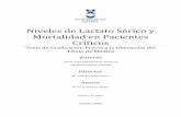 Niveles de Lactato Sérico y Mortalidad en Pacientes Críticosdspace.uazuay.edu.ec/bitstream/datos/2772/1/09841.pdf · Niveles de Lactato Sérico y Mortalidad en Pacientes Críticos.