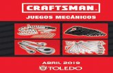 JUEGOS DE DADOS DE IMPACTO JUEGOS DE LLAVES CON …toledo.com.mx/Listas/Craftsman.pdf · 23 Dados Mando 1/4” Medidas de 5/32” a 9/16” y de 3.5 mm a 13 mm 19 Dados Mando 3/8”