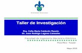 Taller de Investigación - Universidad Veracruzana · Taller de Investigación Dra. Celia María Calderón Ramón Dr. Juan Rodrigo Laguna Camacho Facultad de Ingeniería Mecánica