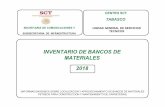 INVENTARIO DE BANCOS DE MATERIALES 2018 - Gobtabasco centro sct (informacion basica sobre localizacion y aprovechamiento de bancos de materiales petreos para construccion y mantenimiento