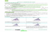 CAPÍTULO 7: GEOMETRÍA DEL PLANO 1. LUGARES GEOMÉTRICOS · 2018-05-11 · Dibuja las tres medianas de un triángulo y determina su baricentro. Cambia el color de las bisectrices,